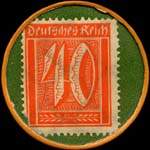 Timbre-monnaie Rünitz - Burgdamm type 2 - 40 pfennig orange sur fond vert - revers