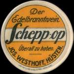 Timbre-monnaie Schepp-op - Jos. Westhoff - Hüsten - Allemagne - briefmarkenkapselgeld