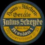 Timbre-monnaie Julius Scheyde à Breslau type 1 - 25 pfennig marron sur fond rose - avers