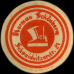 Timbre-monnaie Herman Sch�nberg - Allemagne - briefmarkenkapselgeld