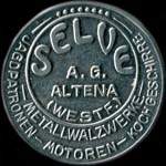 Timbre-monnaie Selve A.G. � Altena - 5 pfennig brun sur fond rose - avers