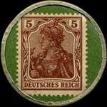 Timbre-monnaie Heinz Starck & Co à Coblenz - 5 pfennig brun sur fond vert - revers