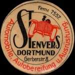 Timbre-monnaie Stenvers � Dortmund - 5 pfennig rouge sur fond jaune - avers