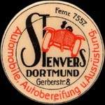 Timbre-monnaie Stenvers � Dortmund - 5 pfennig bordeaux sur fond rouge - avers