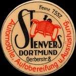 Timbre-monnaie Stenvers � Dortmund - 15 pfennig bleu-vert sur fond rouge - avers