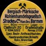 Timbre-monnaie Stracke & Co - Allemagne - briefmarkenkapselgeld