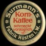 Timbre-monnaie Surmann's Korn Kaffee - 10 pfennig olive sur fond vert - avers