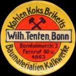 Timbre-monnaie Wilh. Tenten - Allemagne - briefmarkenkapselgeld