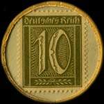 Timbre-monnaie Thomasbräu à München - 10 pfennig olive sur fond vert - revers