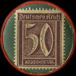 Timbre-monnaie L. Tietz à Coblenz type 4 - 50 pfennig violet sur fond vert - revers