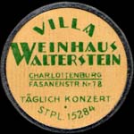 Timbre-monnaie Walterstein à Charlottenburg - 10 pfennig olive sur fond beige - avers