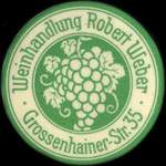 Timbre-monnaie Weinhandlung Robert Weber - Grossenhainer-Str.35 - 10 pfennig olive sur fond gris - avers