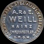 Timbre-monnaie A.P.&E. Weill - Allemagne - briefmarkenkapselgeld