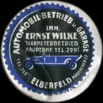 Timbre-monnaie Ernst Wilke � Elberfeld - 5 pfennig lie-de-vin sur fond rouge - avers