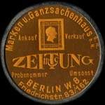 Timbre-monnaie Zeitung - Berlin - 10 pfennig olive sur fond jaune - avers