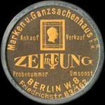 Timbre-monnaie Zeitung - Berlin - 25 pfennig marron sur fond jaune - avers