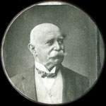 Timbre-monnaie Zeppelin 40 pfennig orange sur fond rose - Allemagne - briefmarkenkapselgeld