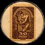 Timbre-monnaie Fonci�re - allgemeine versicherungsanstalt - Wien I - 30 heller sur fond beige - revers