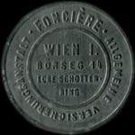 Timbre-monnaie Fonci�re - allgemeine versicherungsanstalt - Wien I - 30 heller sur fond bleu - avers