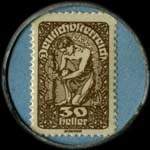 Timbre-monnaie Fonci�re - allgemeine versicherungsanstalt - Wien I - 30 heller sur fond bleu - revers
