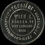 Timbre-monnaie Fonci�re - allgemeine versicherungsanstalt - Wien I - 50 heller sur fond rose - avers