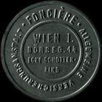 Timbre-monnaie Fonci�re - allgemeine versicherungsanstalt - Wien I - 15 kronen sur fond saumon - avers