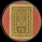 Timbre-monnaie Freie Presse - 1/2 krone sur fond saumon - revers