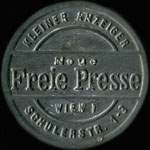 Timbre-monnaie Freie Presse - 100 kronen sur fond marbr� 2 - avers