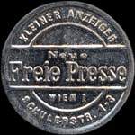 Timbre-monnaie Freie Presse - 100 kronen sur fond marbr� - avers