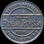 Timbre-monnaie Freie Presse - 120 kronen sur fond dor� - avers