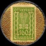 Timbre-monnaie Freie Presse - 160 kronen sur fond dor� - revers