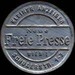 Timbre-monnaie Freie Presse - 200 kronen sur fond dor� - avers