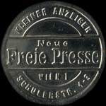 Timbre-monnaie Freie Presse - 240 kronen sur fond marbr� - avers
