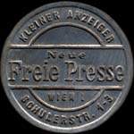 Timbre-monnaie Freie Presse - 300 kronen sur fond dor� - avers