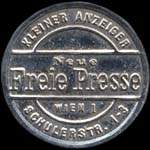 Timbre-monnaie Freie Presse - 400 kronen sur fond marbr� - avers