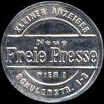 Timbre-monnaie Freie Presse - 500 kronen sur fond marbr� - avers