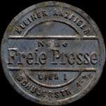 Timbre-monnaie Freie Presse - 800 kronen sur fond dor� - avers