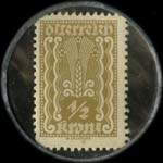 Timbre-monnaie Karl Hengl - 1/2 krone sur fond marbr� - revers