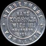 Timbre-monnaie Hans Kodrnja - Wien - 20 kronen sur fond marron marbr� - avers