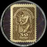 Timbre-monnaie Nationale Bank - 30 heller sur fond marbr� - revers