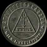 Timbre-monnaie Stahlbetonkassen - Wien - 50 heller sur fond orange - avers