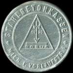 Timbre-monnaie Stahlbetonkassen - Wien - 1/2 krone sur fond rose - avers