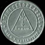 Timbre-monnaie Stahlbetonkassen - Wien - 15 kronen sur fond rose - avers