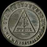 Timbre-monnaie Stahlbetonkassen - Wien - 100 kronen fonc� sur fond marbr� - avers