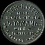 Timbre-monnaie V.Tomann - Wien - 50 heller sur fond saumon - avers