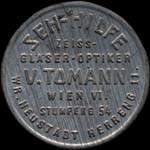 Timbre-monnaie V.Tomann - Wien - 1/2 krone sur fond rose - avers