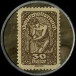 Timbre-monnaie Versicherungsanstalt - Wien - 30 heller sur fond marbré - revers