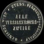 Timbre-monnaie Versicherungsanstalt - Wien - 30 heller sur fond noir - avers