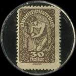 Timbre-monnaie Versicherungsanstalt - Wien - 30 heller sur fond noir - revers