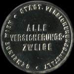 Timbre-monnaie Versicherungsanstalt - Wien - 50 heller sur fond marbré - avers